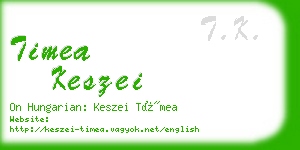 timea keszei business card